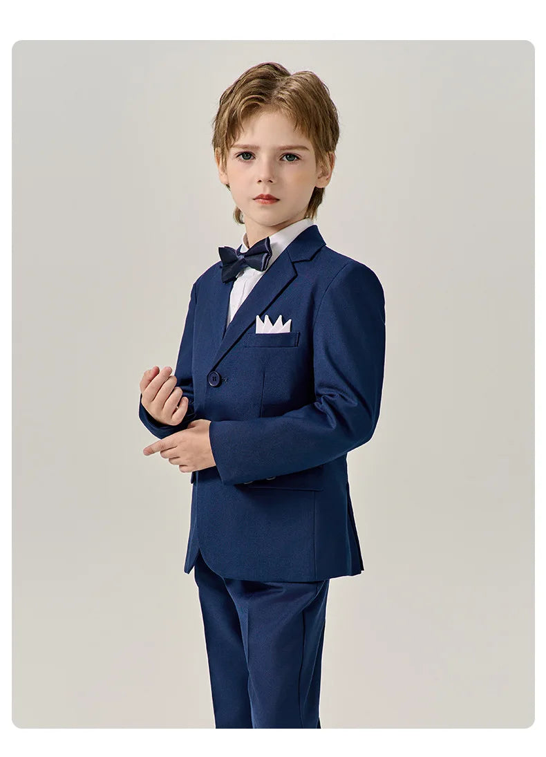 Prince Kids Green Jakcet Vest Pants Bowtie Piano Party Dress Boys Wedding Ceremony Photograph Suit Children Performance Costume