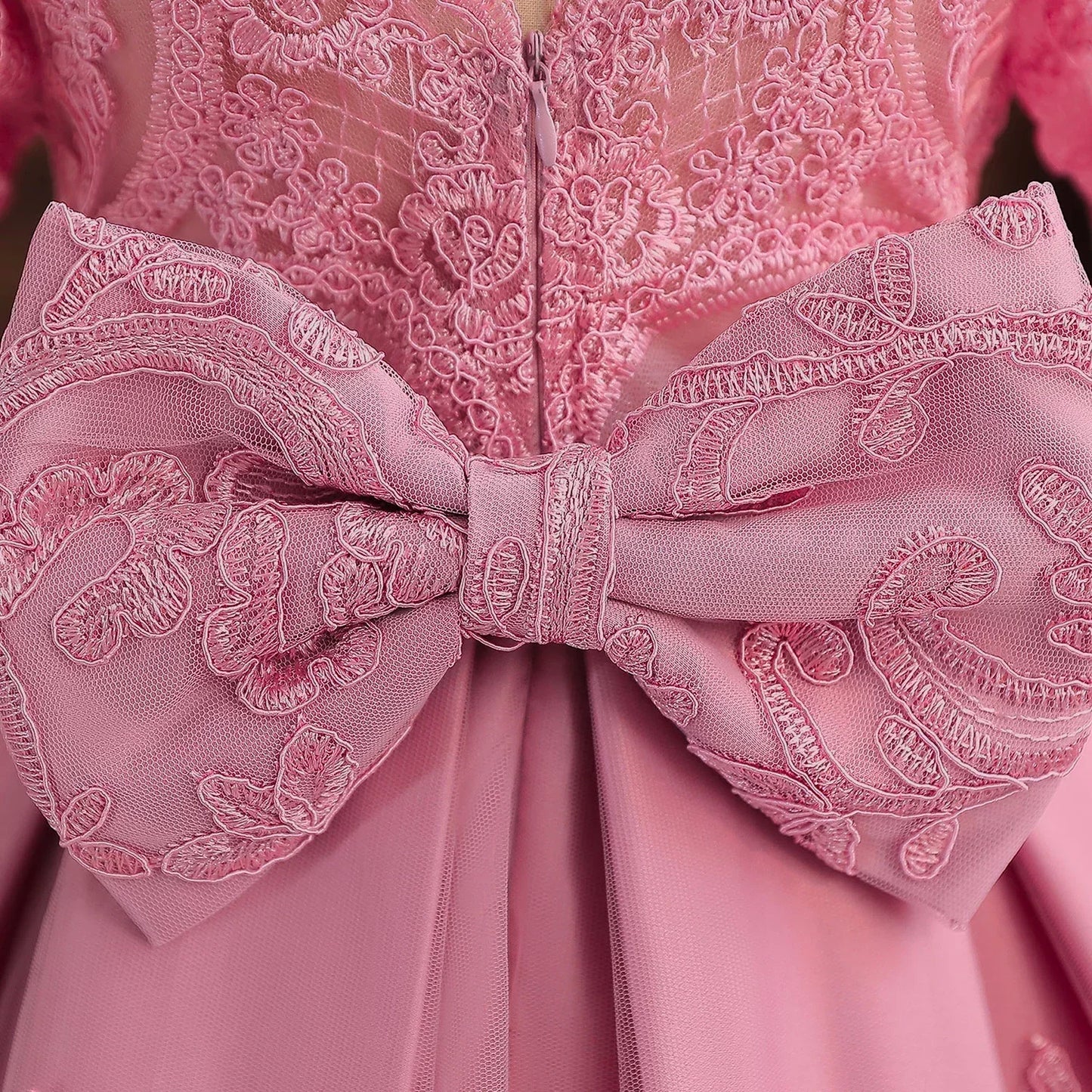 Baby Girls 1st Birthday Pink Princess Dress for Luxury Embroidery Costumes Kids Baptism Party Beading Clothes Toddler Dresses