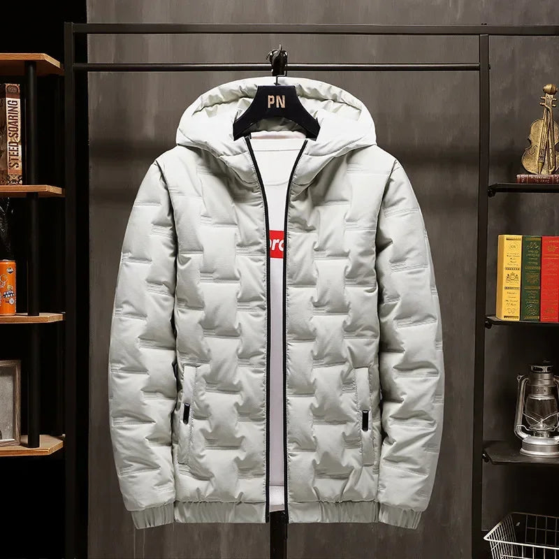 Winter Trendy Parkas Cotton-padded Coats Jacket Men Parkas Outdoor Hooded Coat Casual Windbreaker Thick Warm Coat Men Jacket