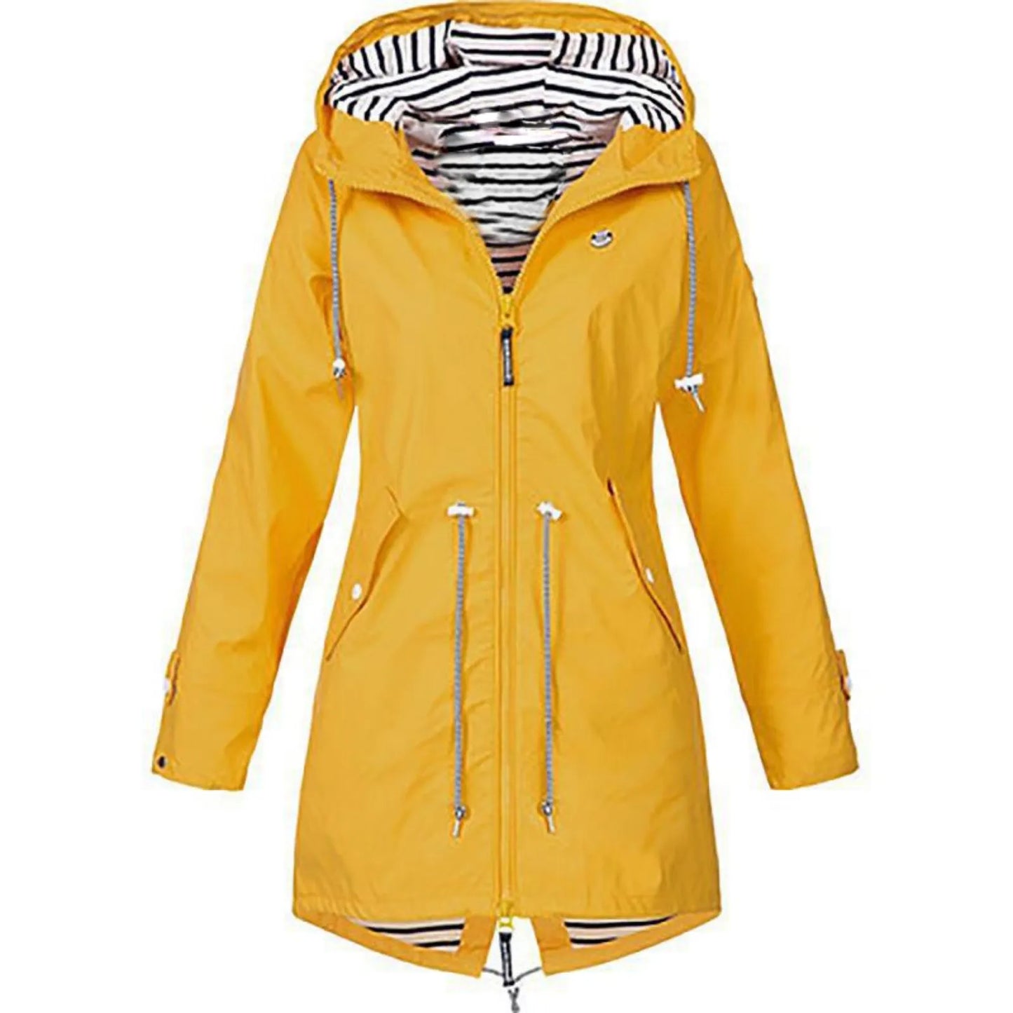 2025 New Long-sleeved Raincoat Zipper Women's Jacket Outdoor Hooded Mountaineering Jacket Waterproof and Windproof Coats