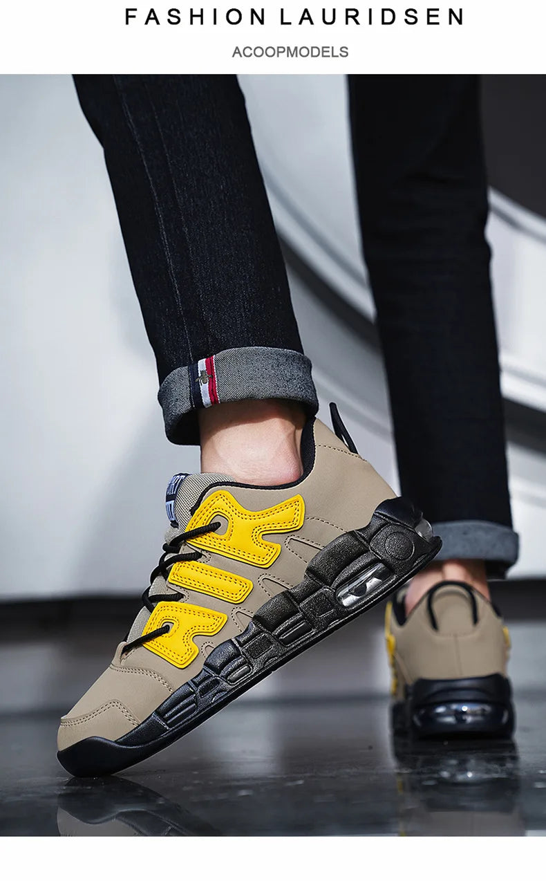 Men's Trendy Casual Sneakers Spring and Autumn Lightweight Durable Shoes AIR Vintage Basketball Shoes Comfortable Running Shoes