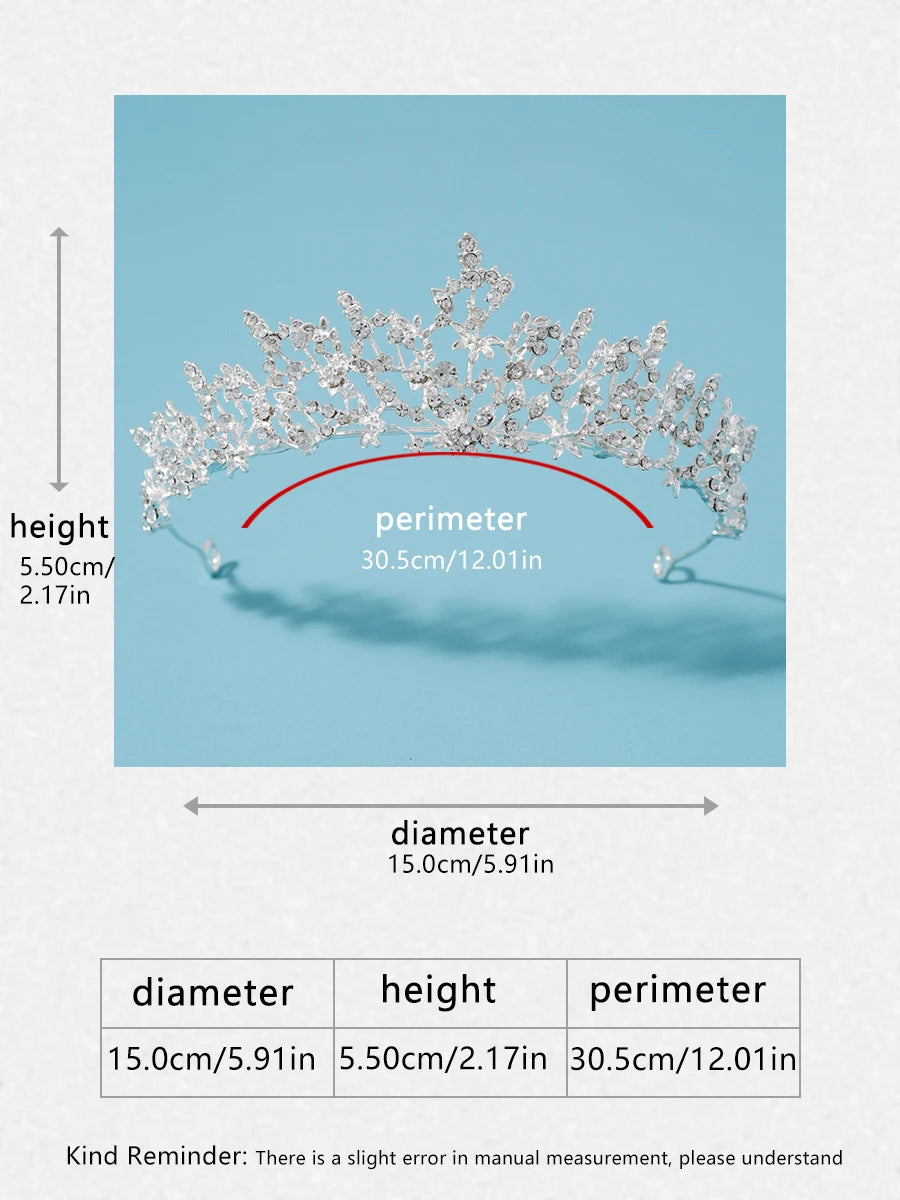 Itacazzo bridal headwear crown, classic Tiras suitable for women's weddings and birthday parties