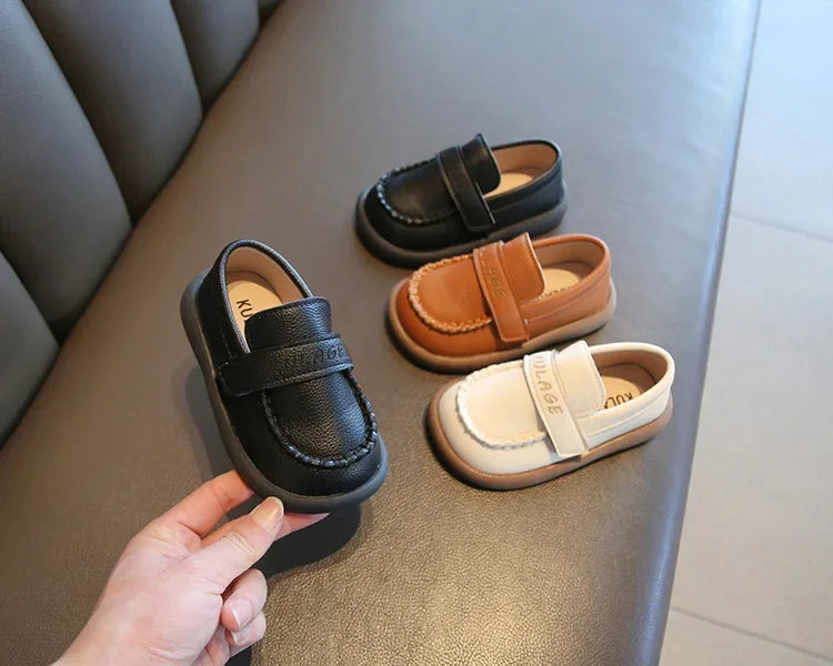 Baby Boys Casual Shoes for Wedding Party Fashion 2025 Spring Autumn Toddlers Kids Leather Shoes Slip-on Loafers Soft Flats New