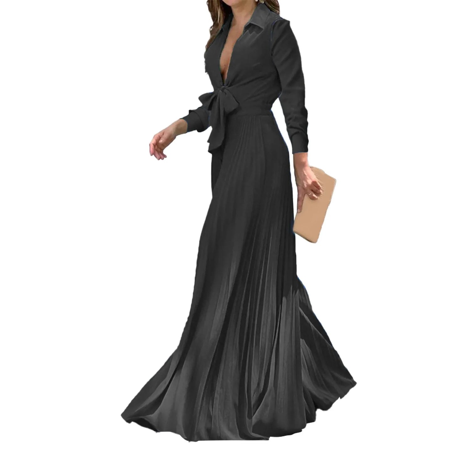 New Years Jumpsuit Women Women Waist High Long Sleeve Sense Green Deep V Neck Light Luxury Women Dress Rompers And Jumpsuits