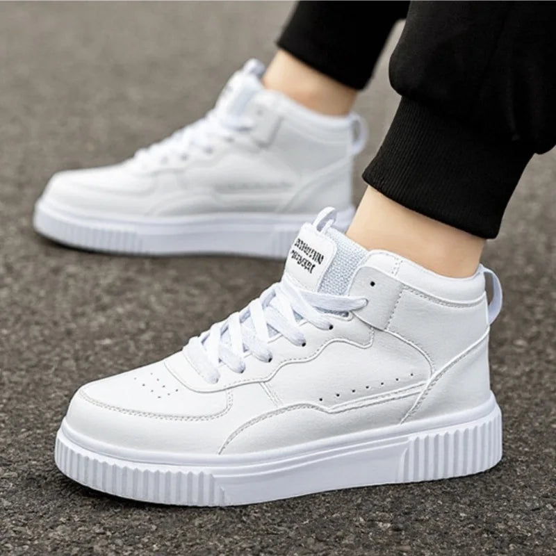 YRZL Mens Sneakers Autumn High Top Shoes Lightweight Non Slip Skatebaord Shoes Unisex Casual Sports Shoes for Man