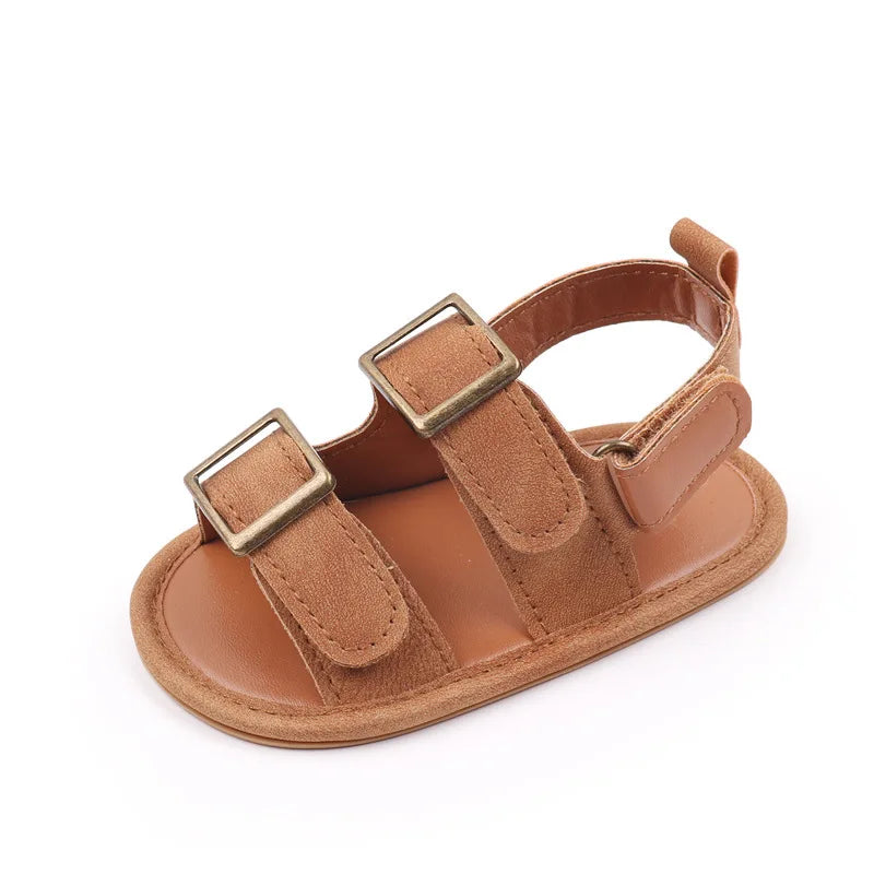 New Baby Sandals Baby Shoes Baby Boy Girl Sandals PU Soft Bottom Sole Anti-Slip Infant First Walker Crib Shoes Newborn