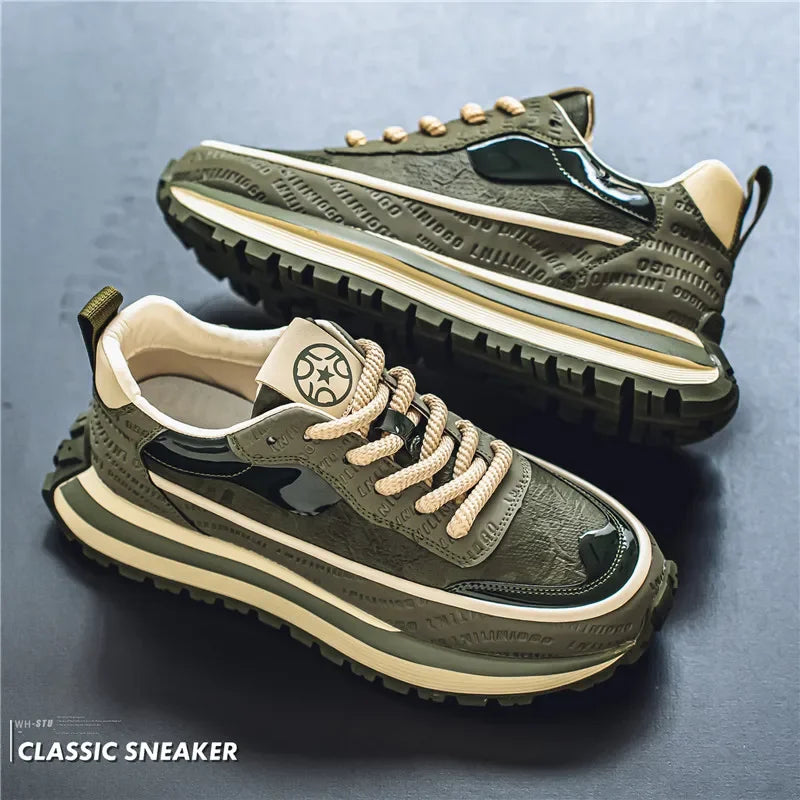 Casual Sneaker Loafers Men's Sneakers Male Sneakers Thick Bottom Shoes for Men Sports and Leisure Soft and Comfortable Non-Slip