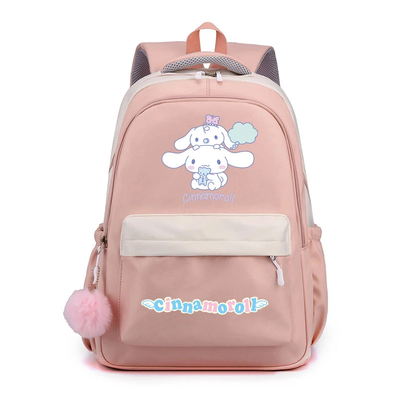 Cinnamoroll Backpack Children Girls Boy Sanrio Schoolbag Kawaii Student Back To School Rucksack Teen Kids Gift Women Travel Bags