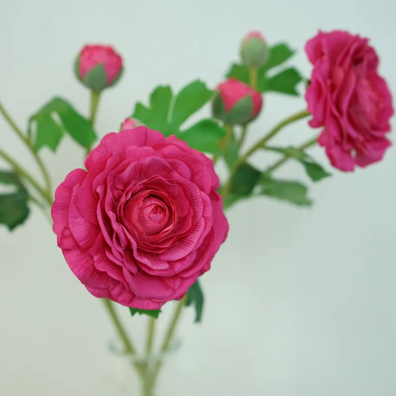 4Pc Hand Feel Moisturizing 3Heads Dew Lotus Artificial Real Touch Flowers Wedding Decor Bridal Bouquet Home Decoration Ornaments