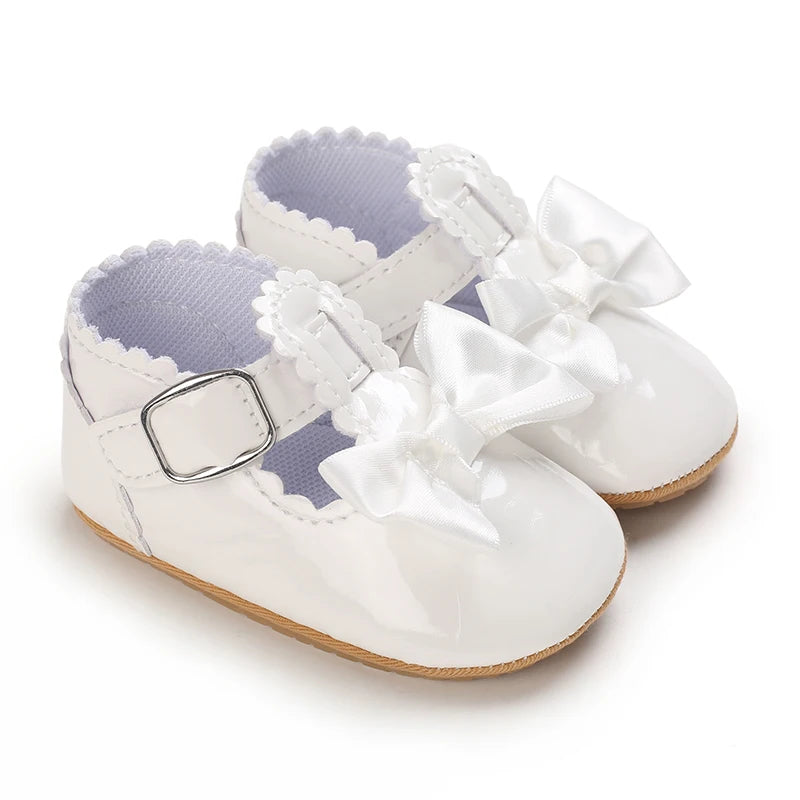 Cute White Lace Baby Girl Princess shoes Baby Moccasins Moccs Shoes Bow Fringe Rubber Soled Non-slip Footwear Crib Shoes