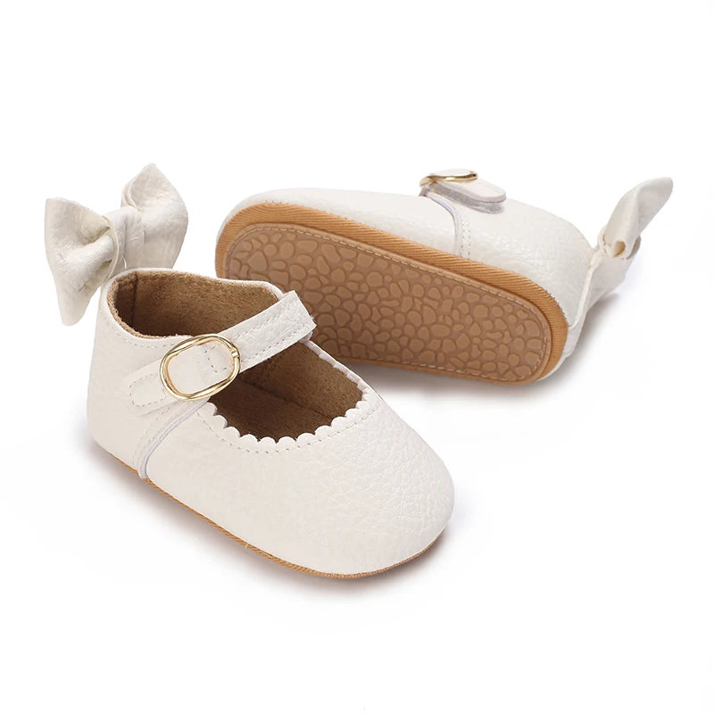 Cute White Lace Baby Girl Princess shoes Baby Moccasins Moccs Shoes Bow Fringe Rubber Soled Non-slip Footwear Crib Shoes