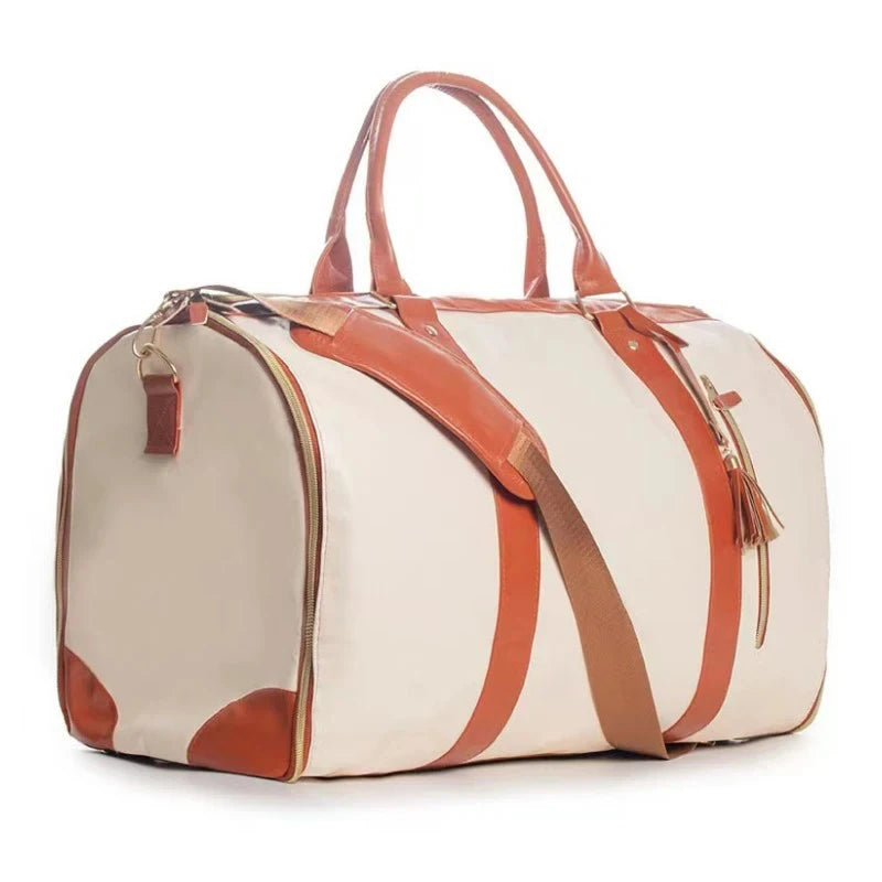 Buylor 2pcs Bags Folding Suit Bag Large Capacity Travel Luggage Bag With Shoe pouch Waterproof Women Handbag Outdoor Fitness Bag