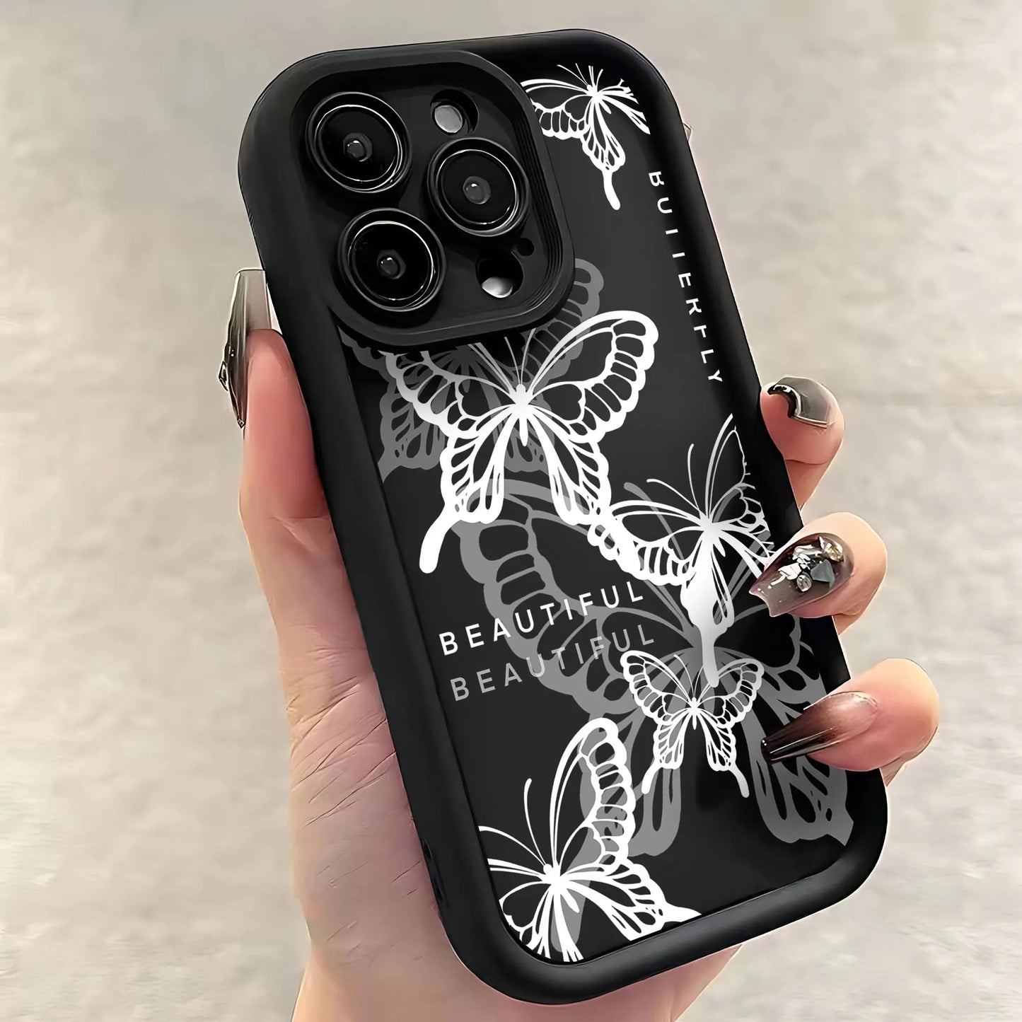 Purple Butterfly Silicone Couple Phone Case For Xiaomi Redmi 9A 9C 10 10C 12 12C K30 K40 K50 Note 10 11 12 13 Pro 5G Cover