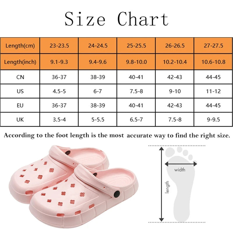 Summer New Women Slippers Sandals Men's Outdoor Casual Shoes Beach Slippers Soft Platform Cartoon Garden Shoes Clogs Slippers