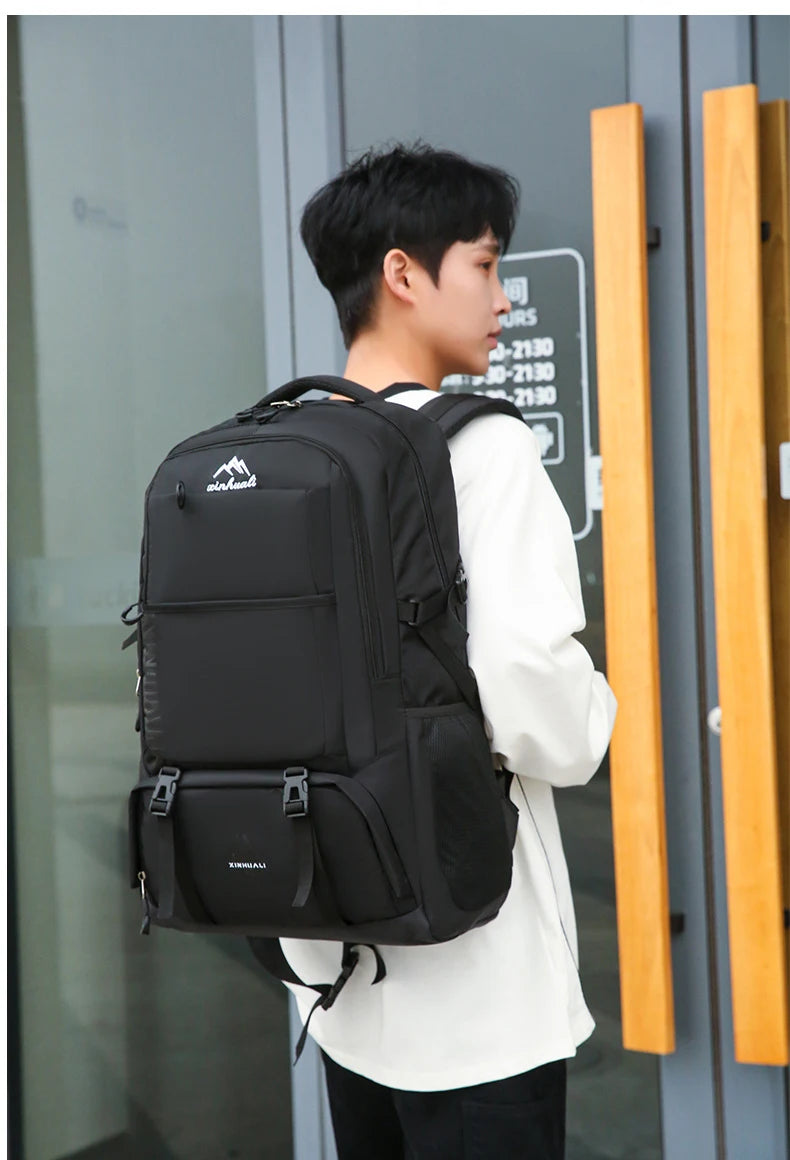 60L Travel Backpacks Men Business Laptop Pack Large Capacity 15.6 Inch Computer Bag Travel Commuting Daypack College Student Bag