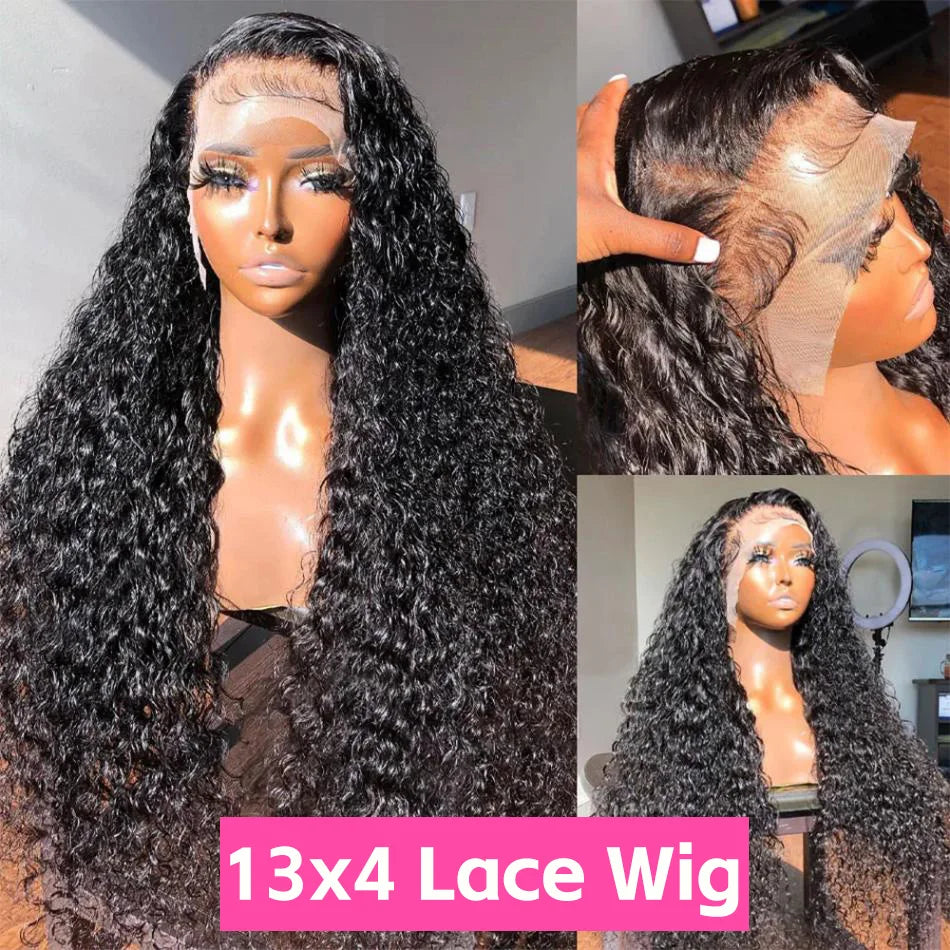40 inch Deep Wave 13x6 HD Lace Frontal Wigs For black Women Water Wave Curly Lace Frontal Wigs 13x4 Lace Front Wig Human Hair