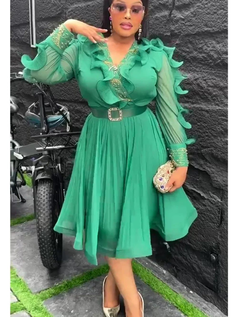 Elegant African Dresses for Women 2025 Africa Clothing Plus Size Fashion Wedding Party Long Dress Dashiki Ankara Outfits Robe