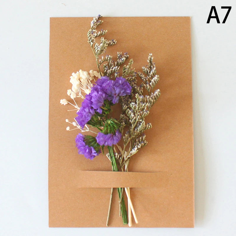 Mini Natural Dry Flowers Bouquet Bridesmaid Boutonnieres Christmas Wedding Decor Valentine's Day DIY Floral Materials