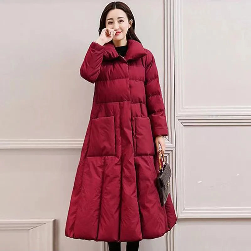 Winter Jacket Women Long Down Jackets Warm Parkas 2024 New Female's Casual Thick Quilted Cotton Puffer Coats Parkas Outwear