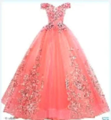 Luxury 15 Quinceanera Dresses Ball Gown Puffy Long Lace Appliques Prom Dress Customized Student Show Graduation Host Party Dress