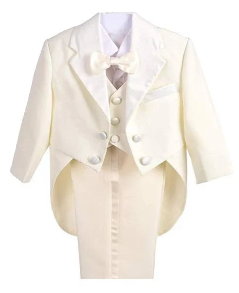 Boys Wedding Birthday Party Blazer Tuxedo Baby Boy Christening Outfit Coat Shirt Pant Vest BowTie Gentleman Suit Baptism Clothes