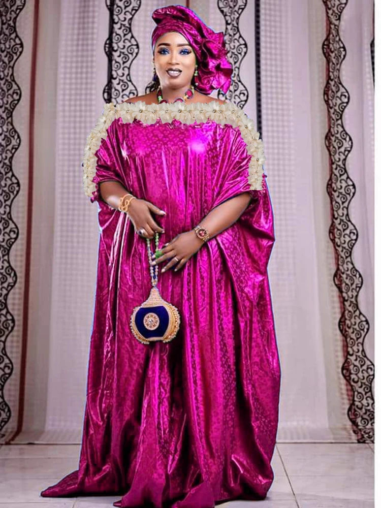 Bazin Riche Turkey Dresses 2023 African Dashiki Robe For Gambia Guinea Traditional Wedding Party Clothing Basin Long Dress