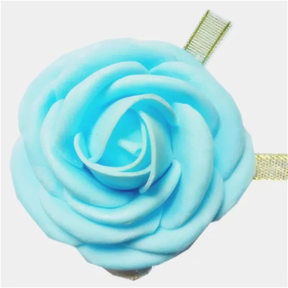 10Pcs Artificial Rose Wrist Flower Team Bride To Be Bridesmaid Gift Wedding Decoration Bridal Shower Bachelorette Party Supplies