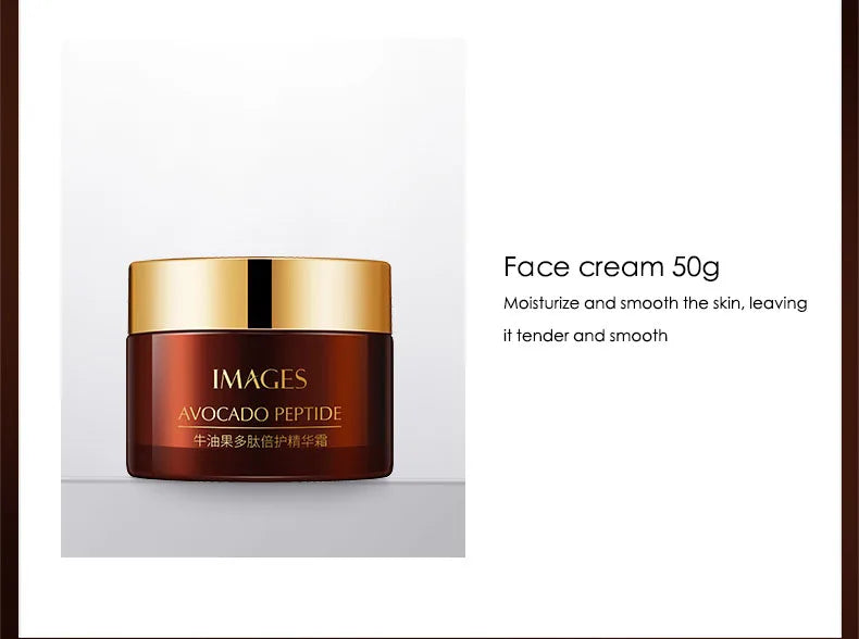 5pcs/Set IMAGES Avocado Skin Care Sets Facial Moisturizing Face Cream Serum Facial Cleanser Eye Cream Skin Care Products