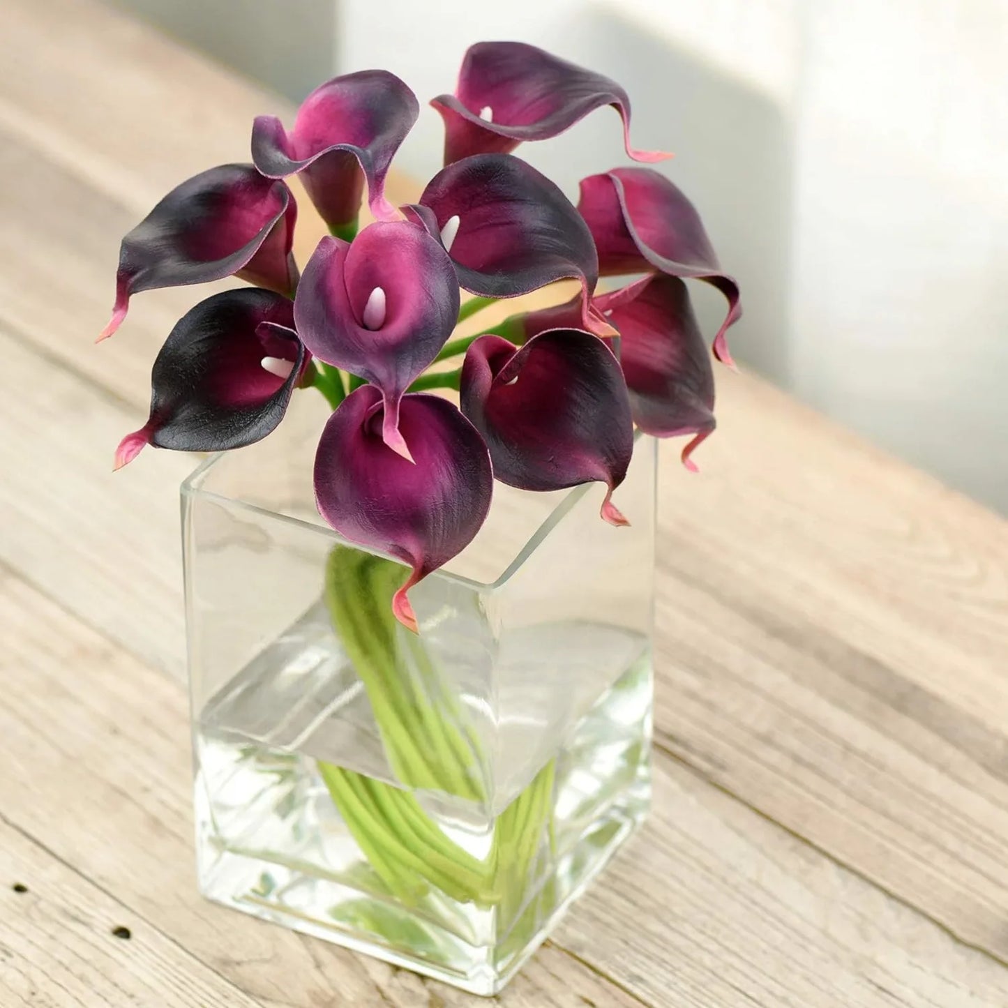 5PCS Artificial Flowers Calla Lily Faux PU Fake Flowers for Weddings Photography Props DIY Bridal Bouquets Home Room Party Decor