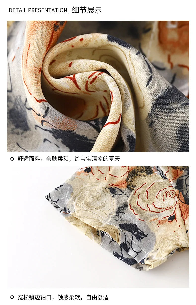 2025 Boys Summer Shirt Set New Casual Short Sleeve and Shorts Hong Kong Style Childrens Clothing Summer Outfit for Kids