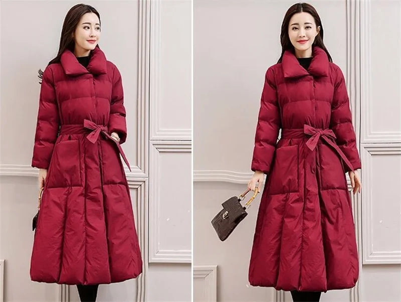 Winter Jacket Women Long Down Jackets Warm Parkas 2024 New Female's Casual Thick Quilted Cotton Puffer Coats Parkas Outwear