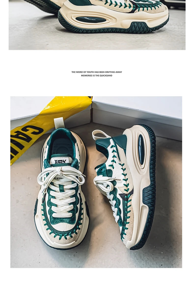 Men's Sneakers Thick Bottom Casual Sneaker Shoes for Men Wear-resistant Apring and Autumn Soft and Comfortable Fashion Non-Slip
