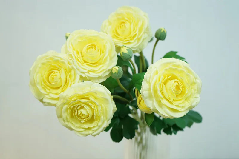 4Pc Hand Feel Moisturizing 3Heads Dew Lotus Artificial Real Touch Flowers Wedding Decor Bridal Bouquet Home Decoration Ornaments
