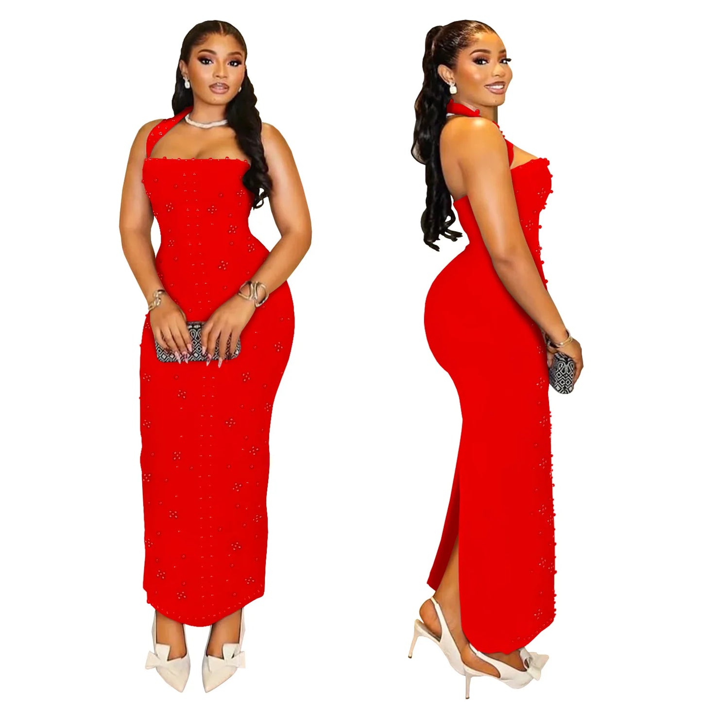 African Dresses For Women Elegant Dashiki Summer Spaghetti Straps Maxi Dress Ladies Traditional Africa Clothing Fairy Long Dress