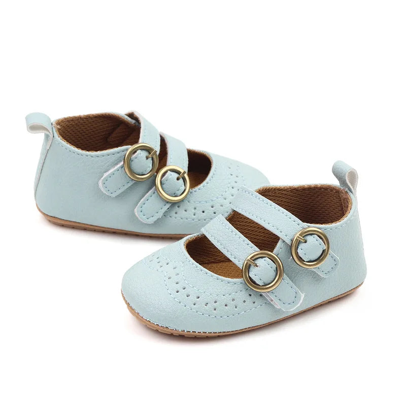 Baby Leather Shoe 2025Summer New Shallow Mouth Princess Shoe 0-12M Babys Shoes Soft Sole Anti Slip Baby Walking Shoes Tennis