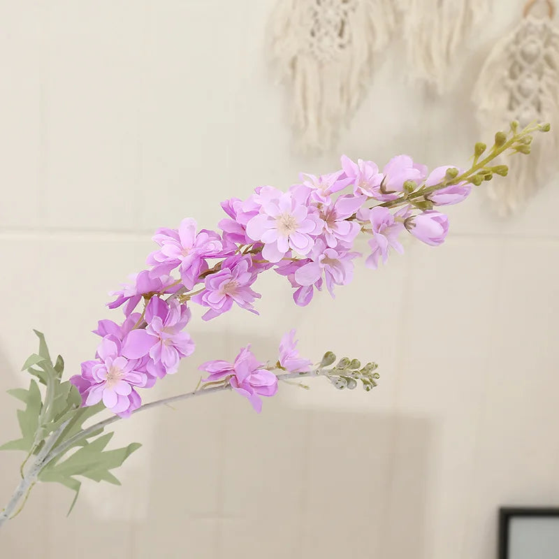 YeeNanee 6pcs Blue Delphinium Artificial Flowers Long Stem Larkspur for Wedding Centerpieces Floral Arrangements Home Vase Decor