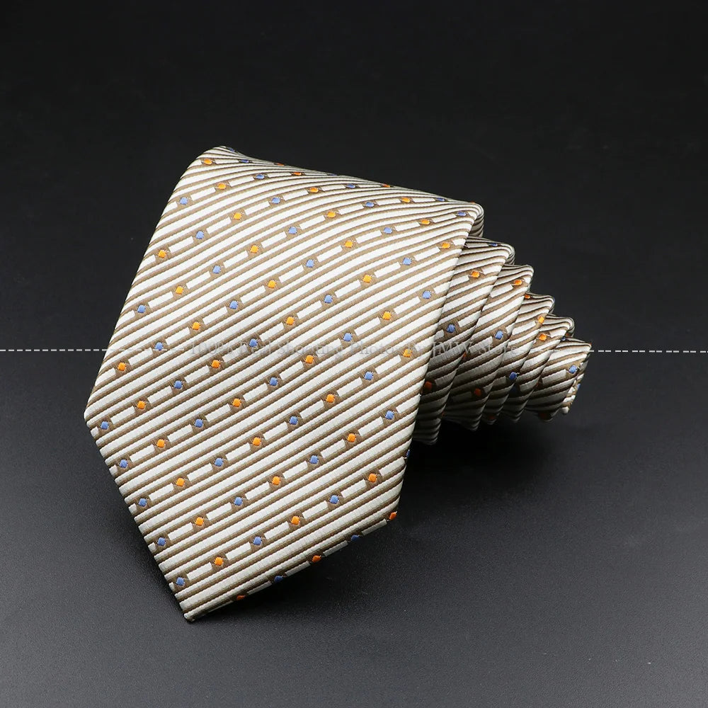New Design Wedding Men Tie Brown Solid Striped Paisley Flower Neckties Men Business Dropshipping Groom Collar Accessories Gift