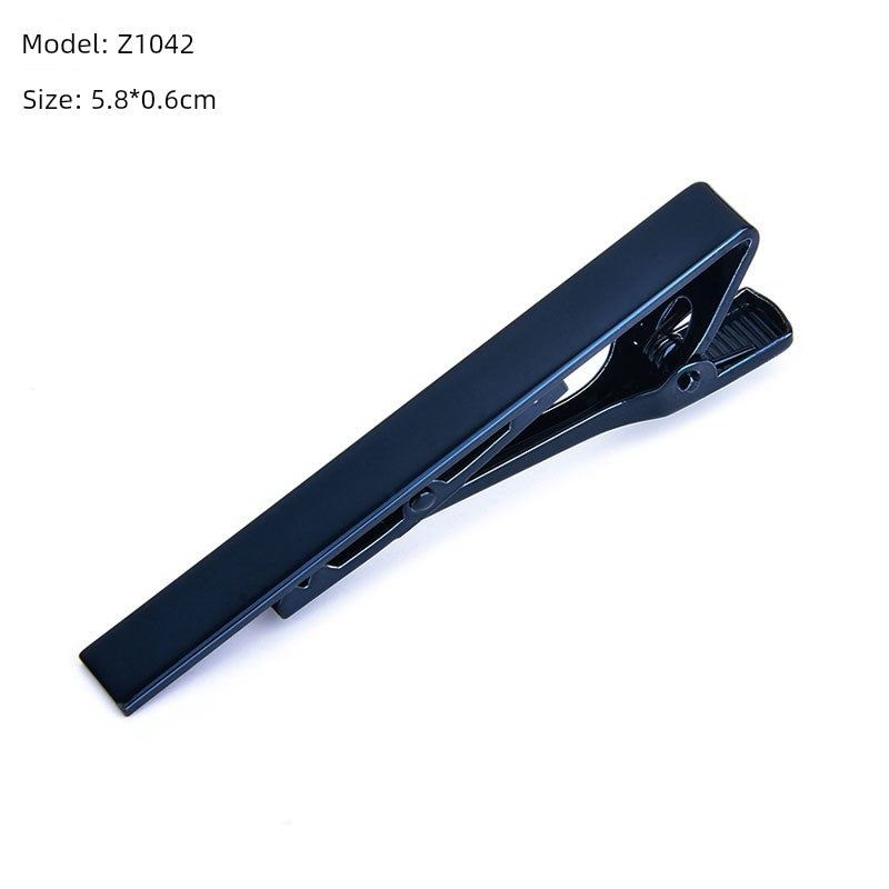 Tie Clip Male Minimalist Silver Fashion Formal Wear All-Match Tie Clip Sub Neckline Clip Laser Sculpture Laser Company Logo