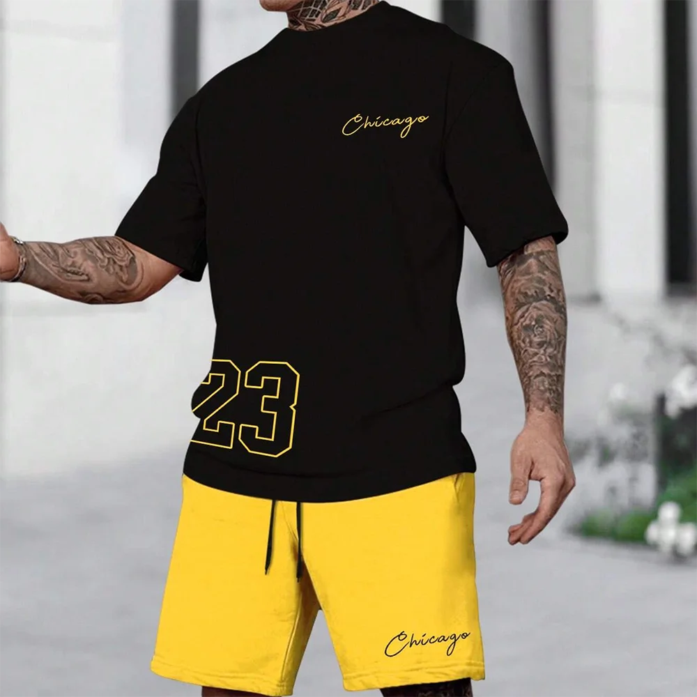 2024 New Fashion 3D Printed Men's Suit Oversized Clothing Short Sleeve Shorts Suit Men's Sportswear Summer Casual Suit