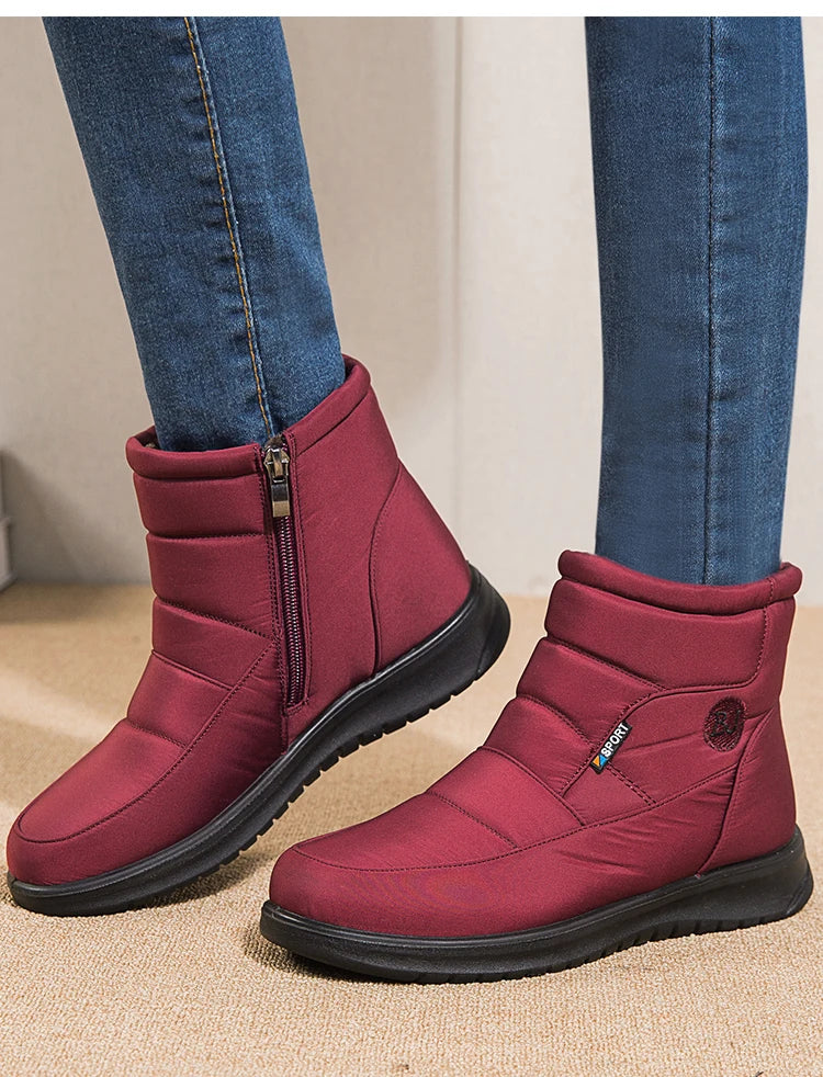 Women's Boots 2024 Ankle Boots For Women Shoes Winter Botines Warm Fur Snow Boots Waterproof Winter Botas Mujer Combat Boot