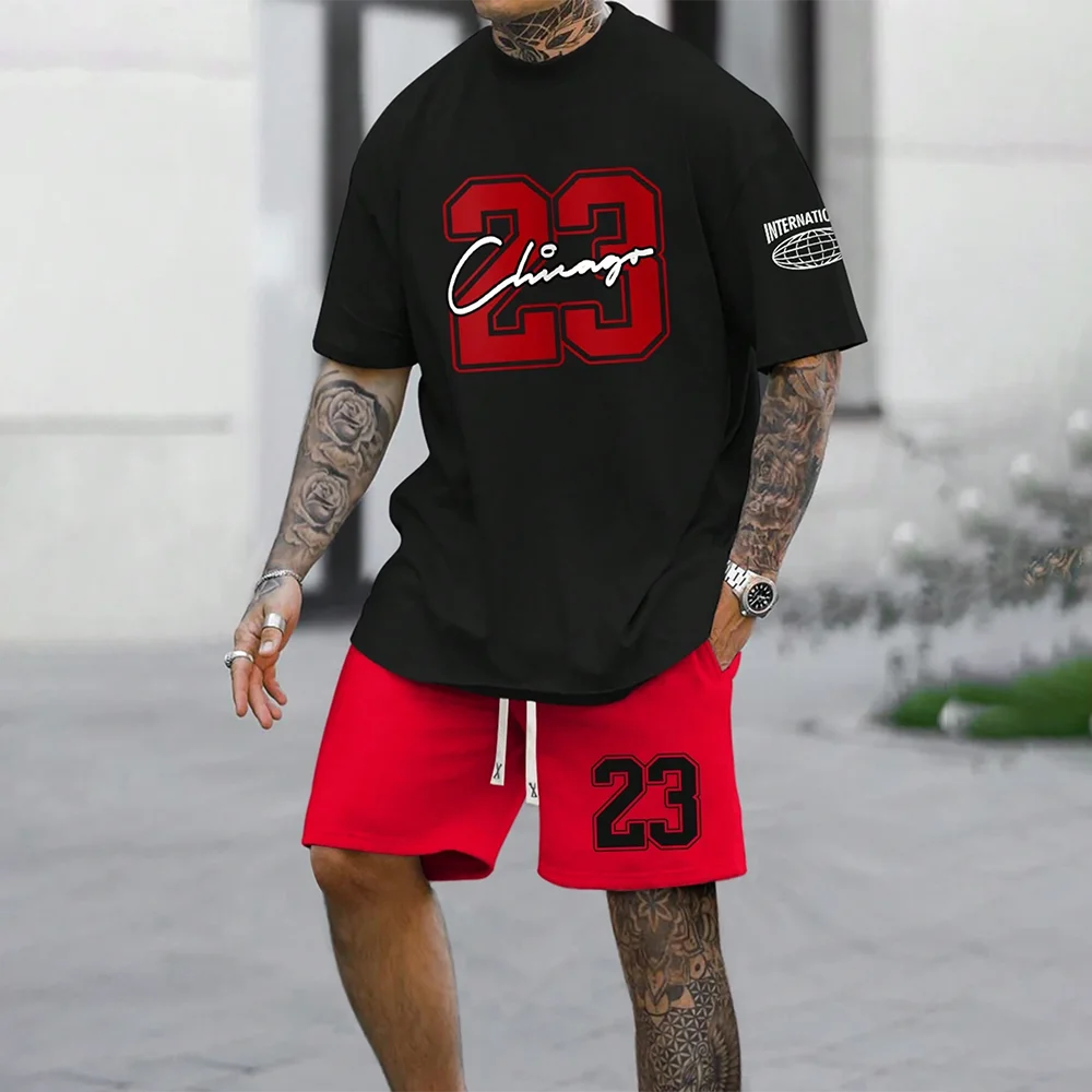2024 New Fashion 3D Printed Men's Suit Oversized Clothing Short Sleeve Shorts Suit Men's Sportswear Summer Casual Suit