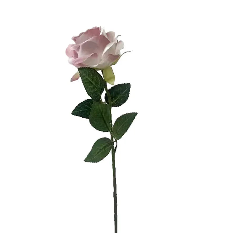 Artificial Roses Velvet Flowers with Long Stem Fake Roses Bouquet DIY for Home Vase Garden Craft Flower Wall Wedding Decoration