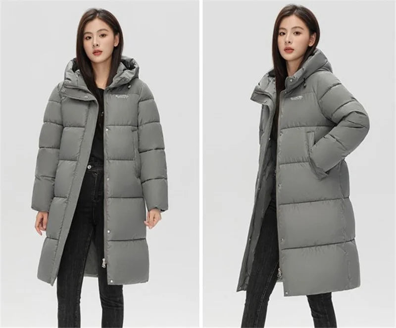 2025 New Long Winter Jacket Women Parkas Down Cotton Jackets Warm Hooded Outwear Female Thick Cold Snow Wear Coats Puffer Jacket