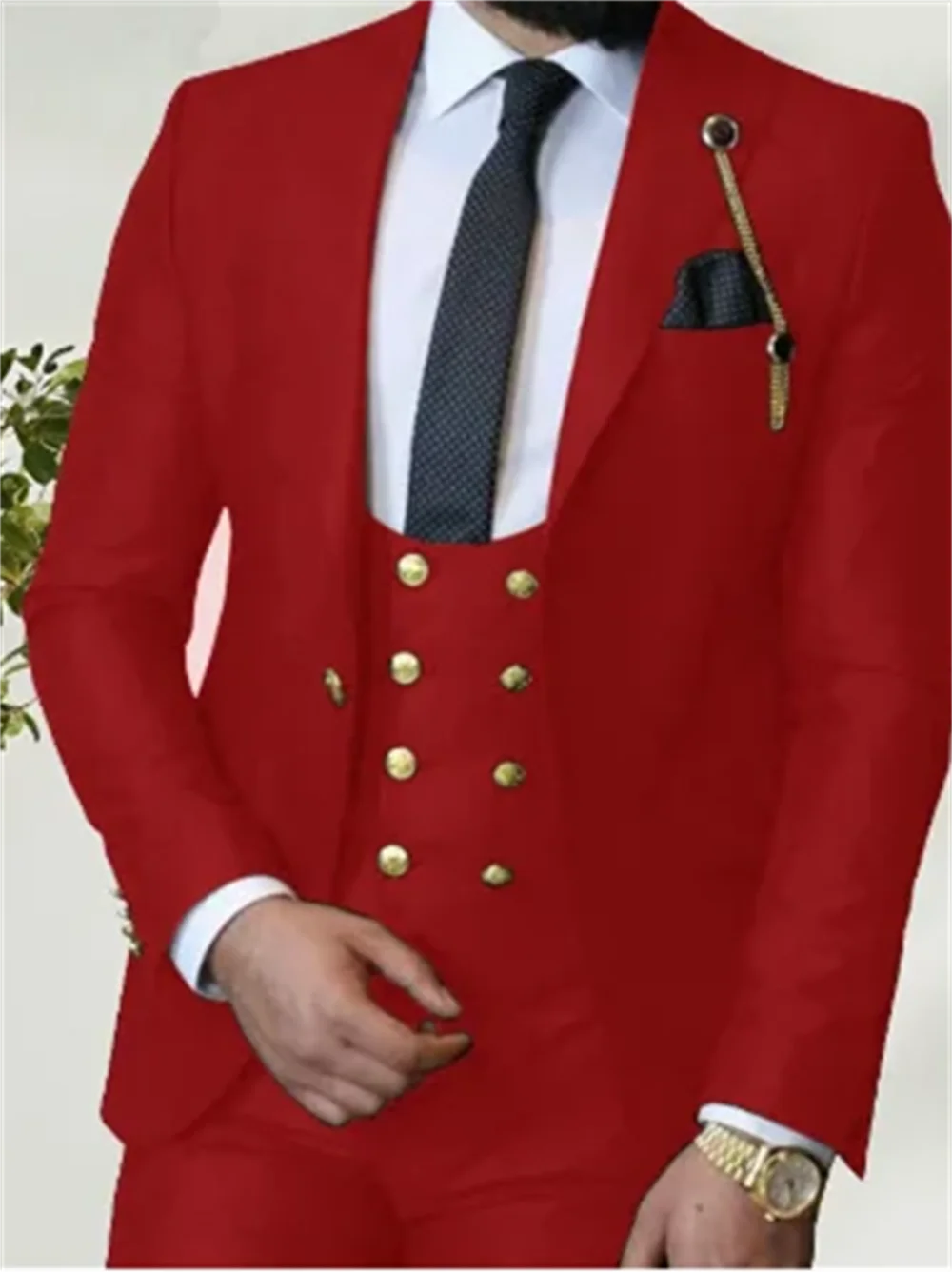 3 Pieces Costume Homme Italian Business Slim Fit Royal Blue Men's Suits Groom Prom Tuxedos Groomsmen Blazer for Wedding