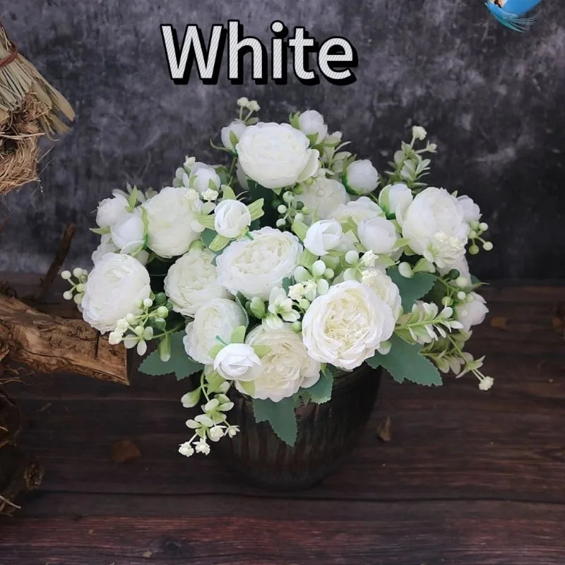 Artificial Flowers Silk Peony Wedding Bridal Bouquet Home Table Outdoor Garden Archway DIY Gift Room Decoration