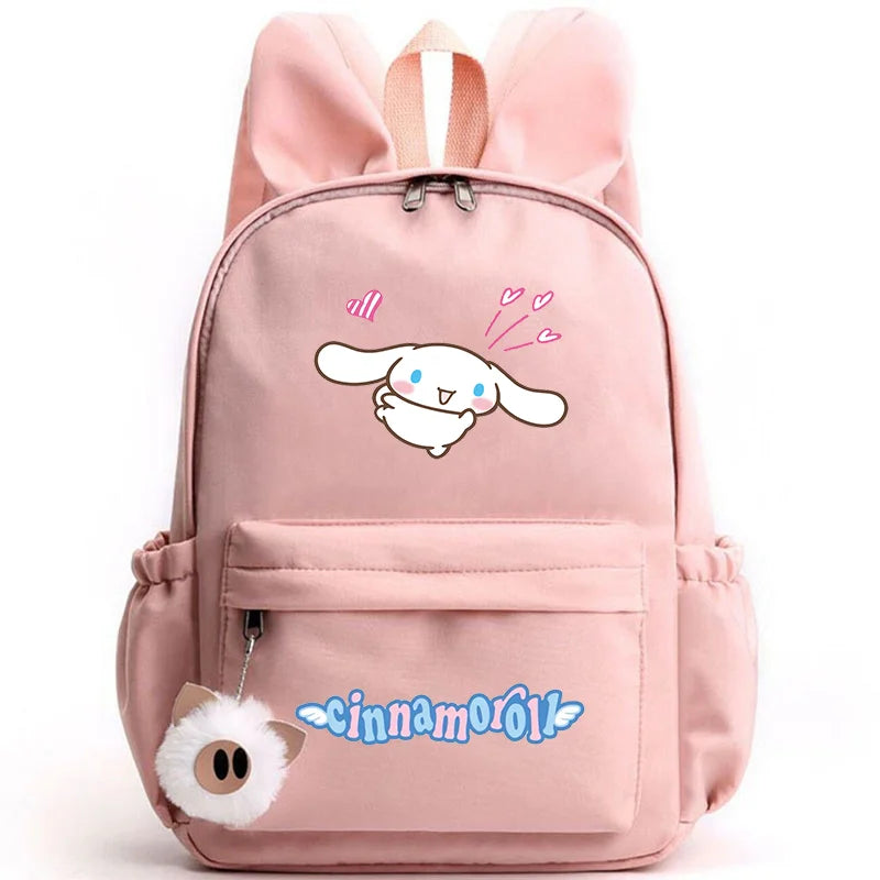 Cinnamoroll School Bags Backpack for Girl Boy Student Teenager Rucksack Women Casual Travel Rabbit Ears Mochila