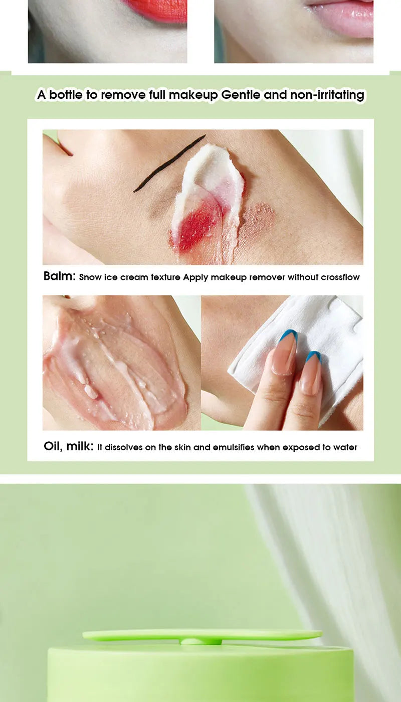 Kiss Beauty Avocado Cleansing Cream - 3-in-1 Eye, Lip, and Face Cleanser, Gentle and Thorough,Take off all your makeup