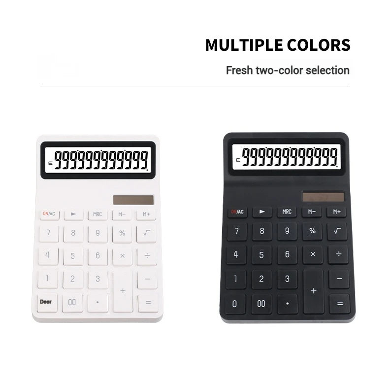 Solar Calculator with Dual Power Supply, 12 Digits, Electronic Calculator, Home, Office, School, Financial, accounting Tools