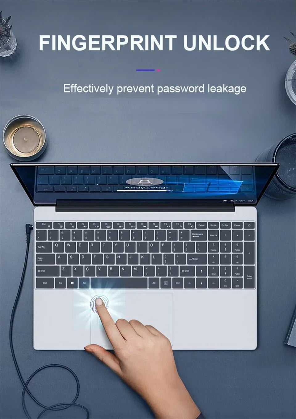 2025 laptop 15.6 Inch Laptop Windows 11 Intel Core i7 8500Y 16GB RAM 1TB SSD Fingerprint Unlock Study Office Pc Laptops