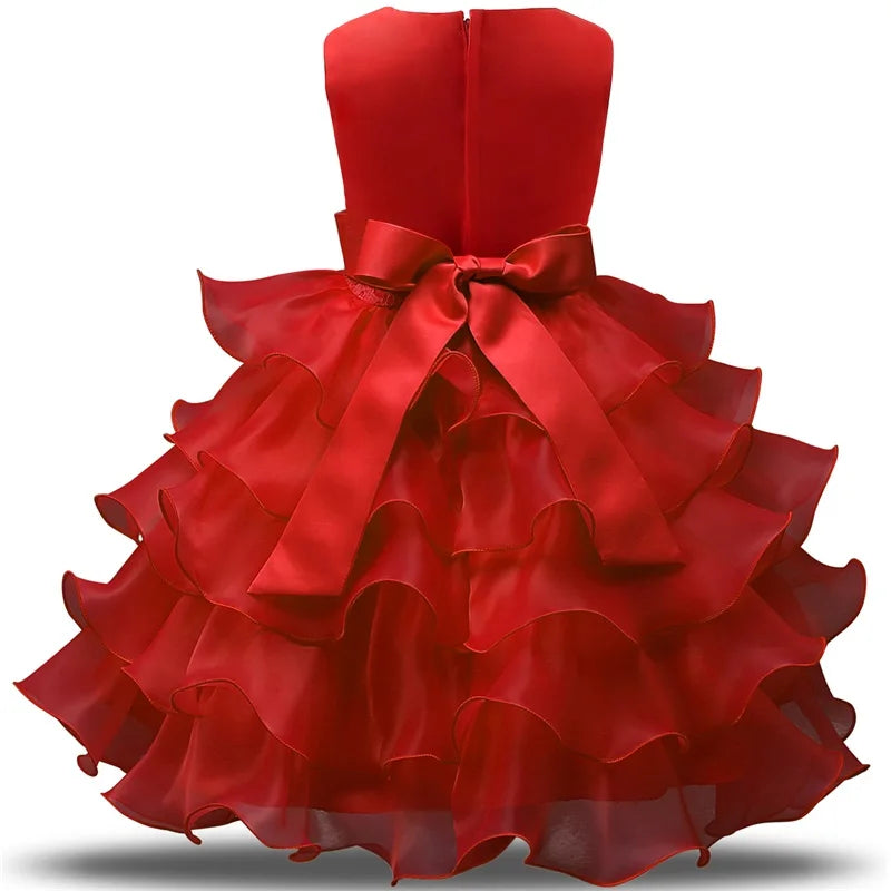 Flower Girl Dress For Wedding Baby Girl 2-8 Years Birthday Outfits Children's Girls First Communion Dresses Girl Kids Party Wear